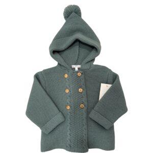 Abrigo Capucha Pompón Verde