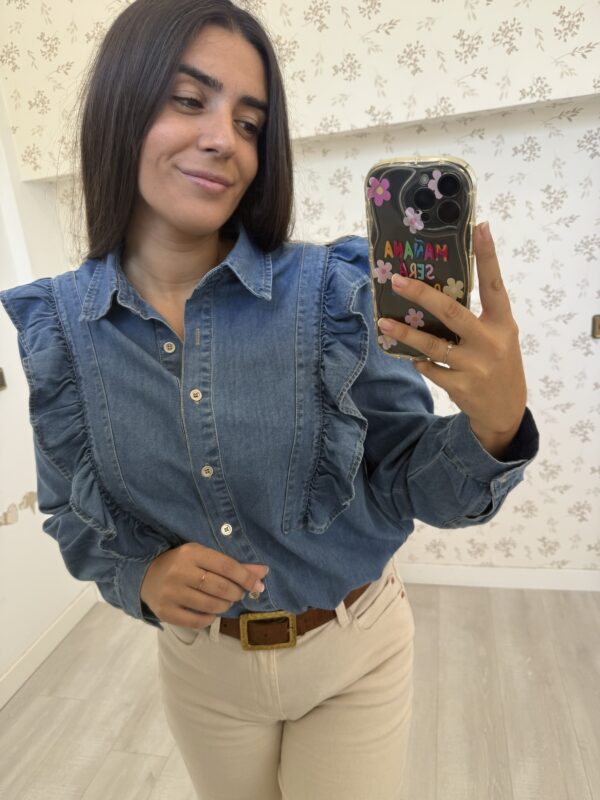 Camisa Denim Volantes