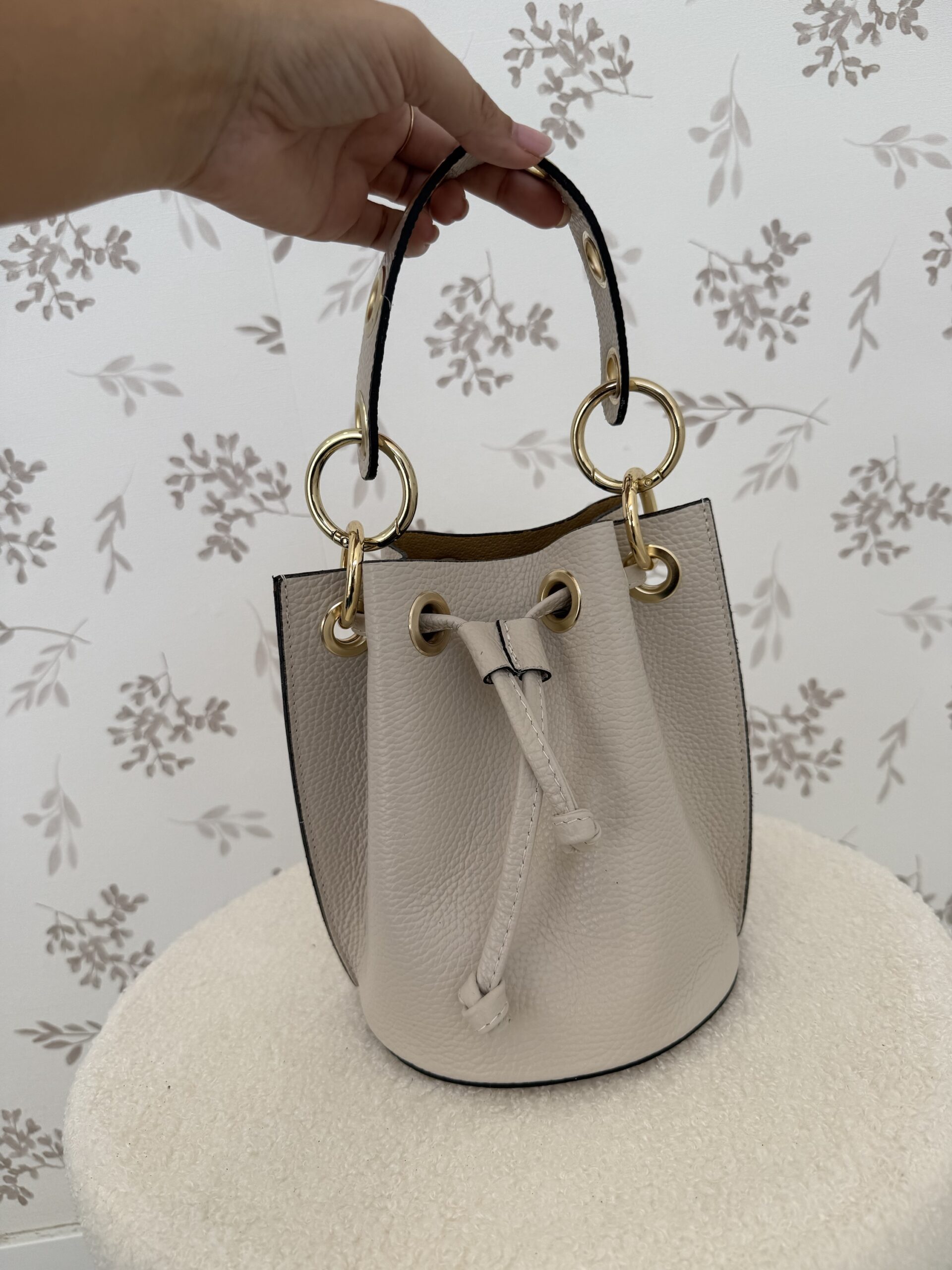 Bombonera Piel Beige