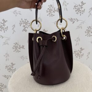 Bombonera Piel Burdeos