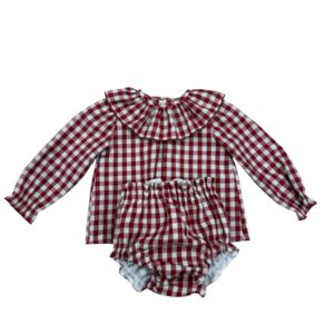 Conjunto Vichy Burdeos