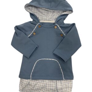 Conjunto felpa cuadro azul