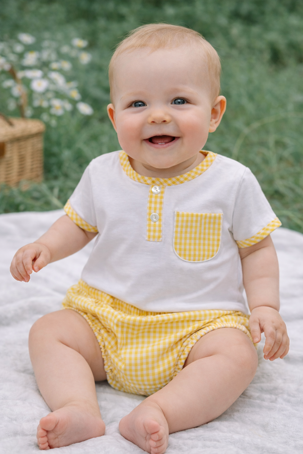 Conjunto Vichy Amarillo