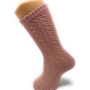 Calcetín Calado Rosa