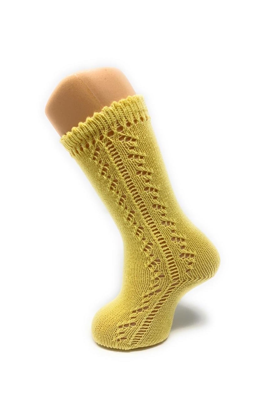 Calcetín Calado Amarillo