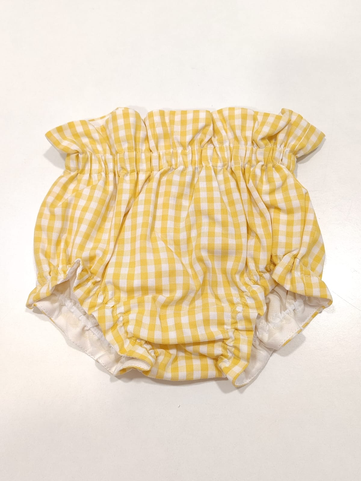 Cubrepañal Vichy Amarillo