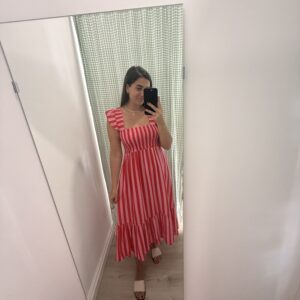 Vestido Formentera (rojo y rosa)