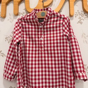 Camisa Polera Vichy Cereza