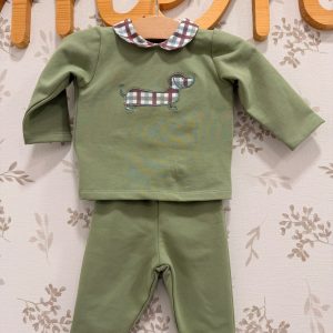 Conjunto felpa Salchicha Verde