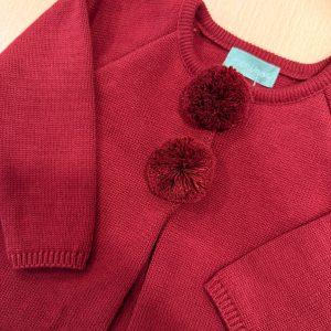 Chaqueta Pompones Burdeos
