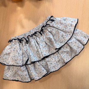 Falda Volantes Flor azul